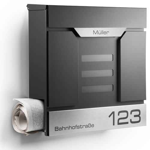 Moderner briefkasten anthrazit - moderner,