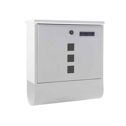 Briefkasten mit zeitungsrolle - briefkasten,