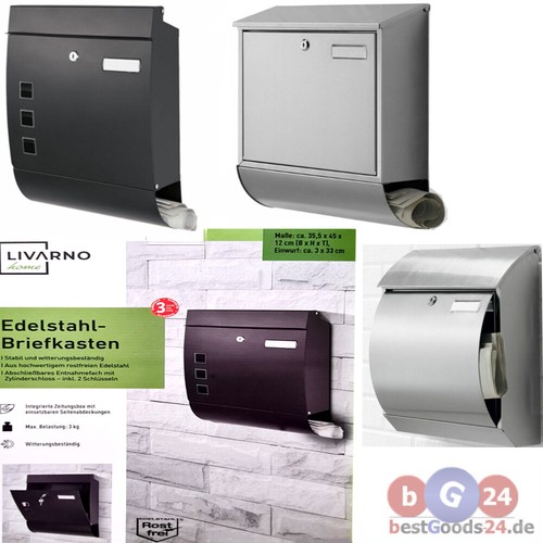 Edelstahl briefkasten mit - edelstahl-briefkasten,